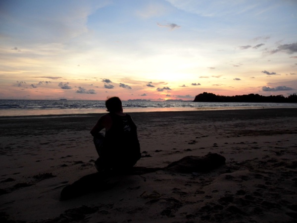 sunset, koh lanta, beach, thailand