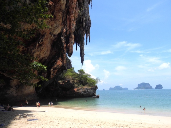 phranang beach, railay, cave, thailand, paradise