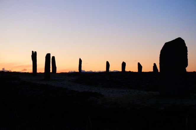 Ring Of Brodgar sunset, Orkney, Scotland