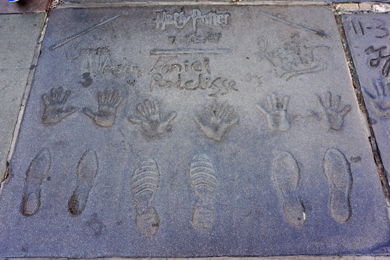 Harry Potter: Daniel Radcliffe, Emma Watson & Rupert Grint. Grauman's Chinese Theatre, Hollywood Boulevard, LA, USA