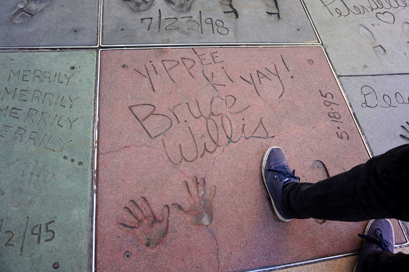 Bruce Willis, Grauman's Chinese Theatre, Hollywood Boulevard, LA, USA