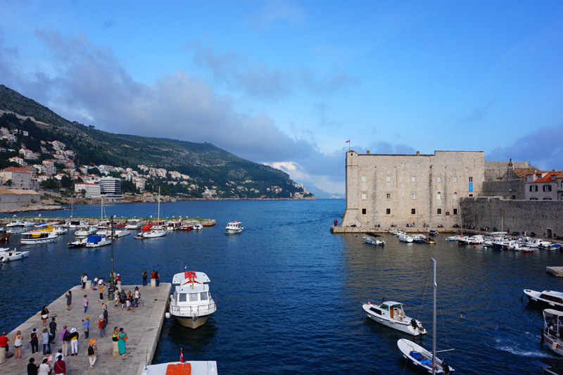 Port from the city walls, Dubrovnik, Croatia