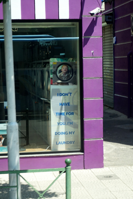 Laundry sign, Tirana, Albania