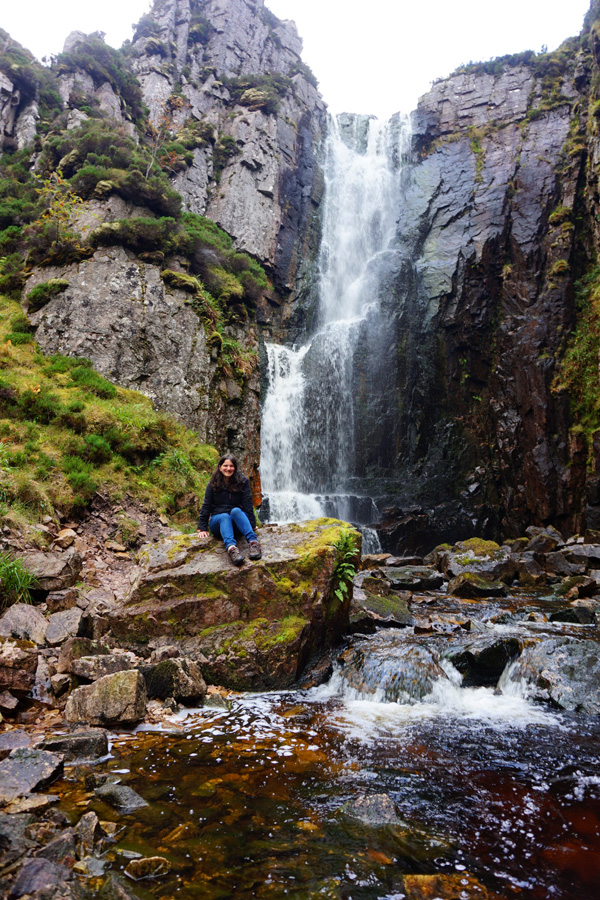 Wailing Widow falls on Loch na,Gainmhich, Scotland, NC500, North Coast 500 road trip
