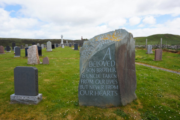 Alexander McQueen grave, Kilmuir, Skye, Scotland