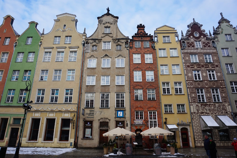 Pretty buildings in Gdansk, Poland