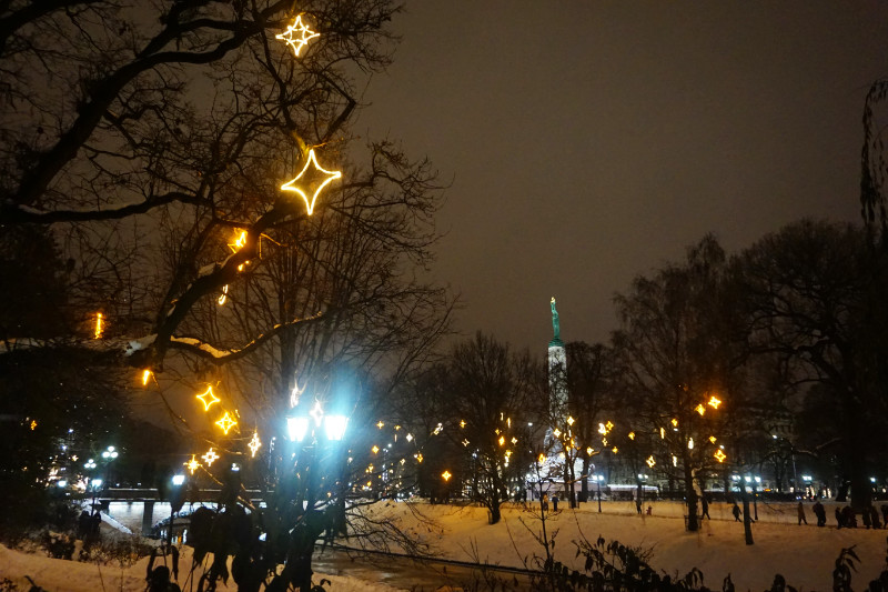 Christmas lights trail, Riga, Latvia