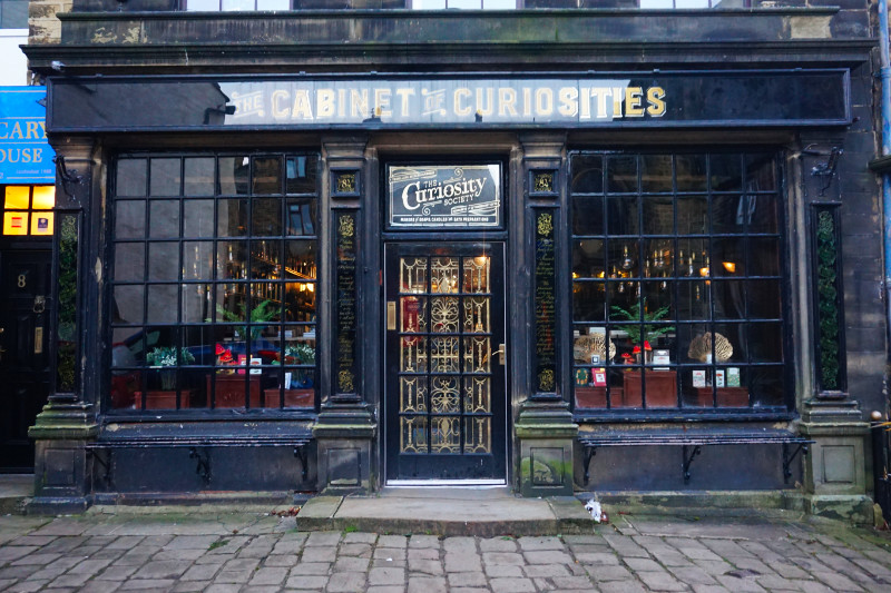 Shop front for Cabinet Of Curiosities, Haworth, Yorkshire